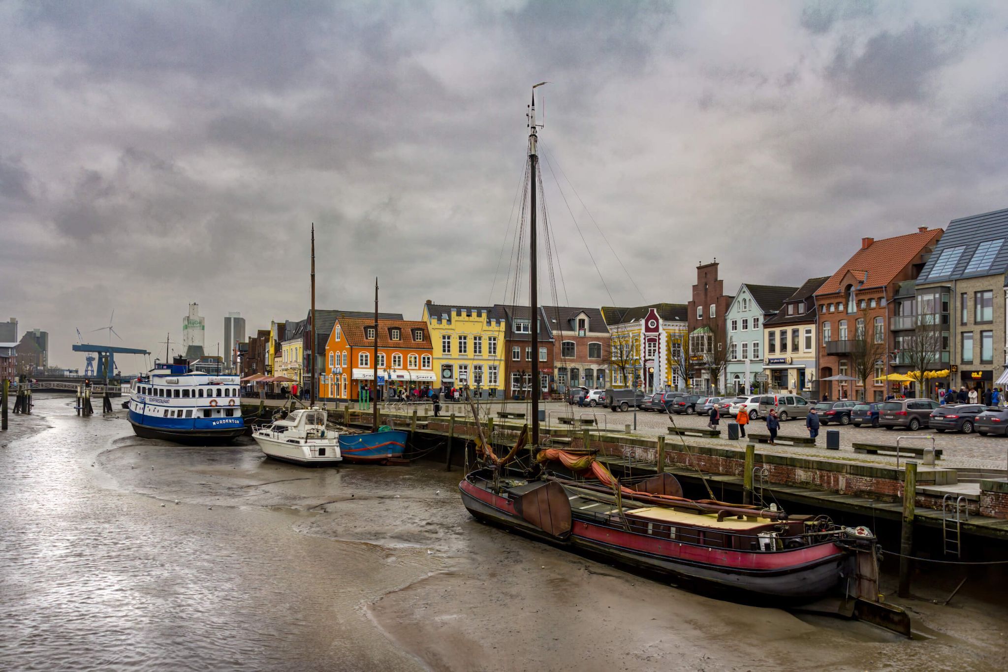 Husum Binnehafen (low tide), Germany
