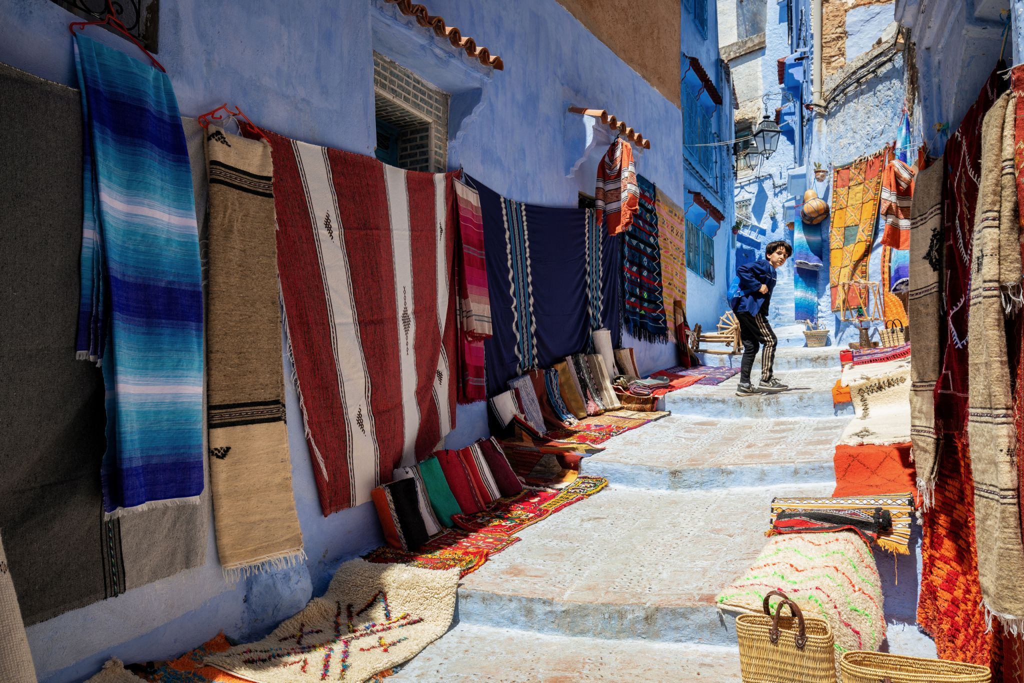 In the streets of Chefchaouen, Morocco