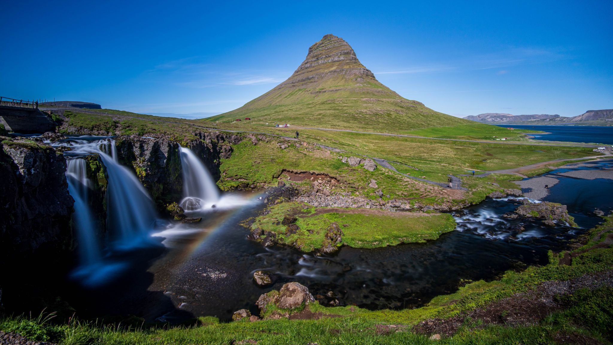Kirkjufell Waterfall with Kirkjufell, Iceland