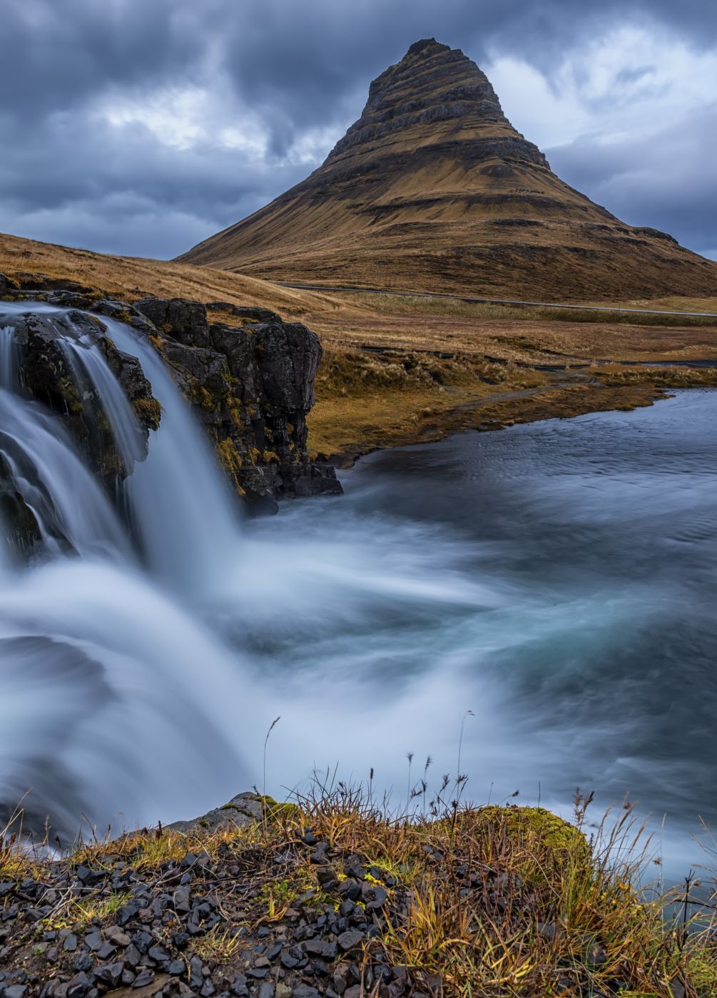 Kirkjufell Waterfall with Kirkjufell, Iceland