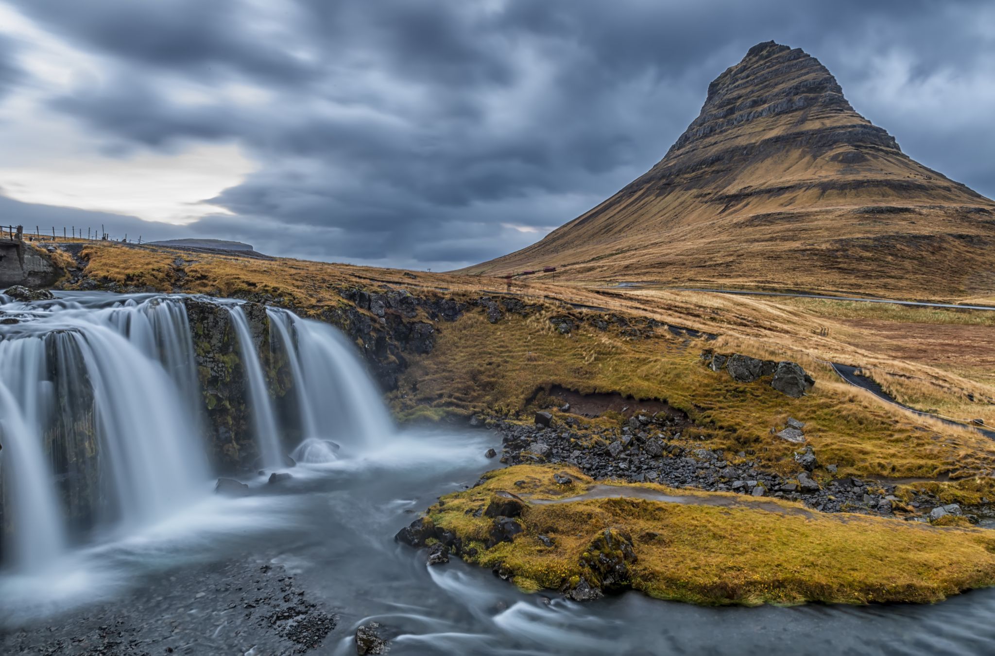 Kirkjufell Waterfall with Kirkjufell, Iceland