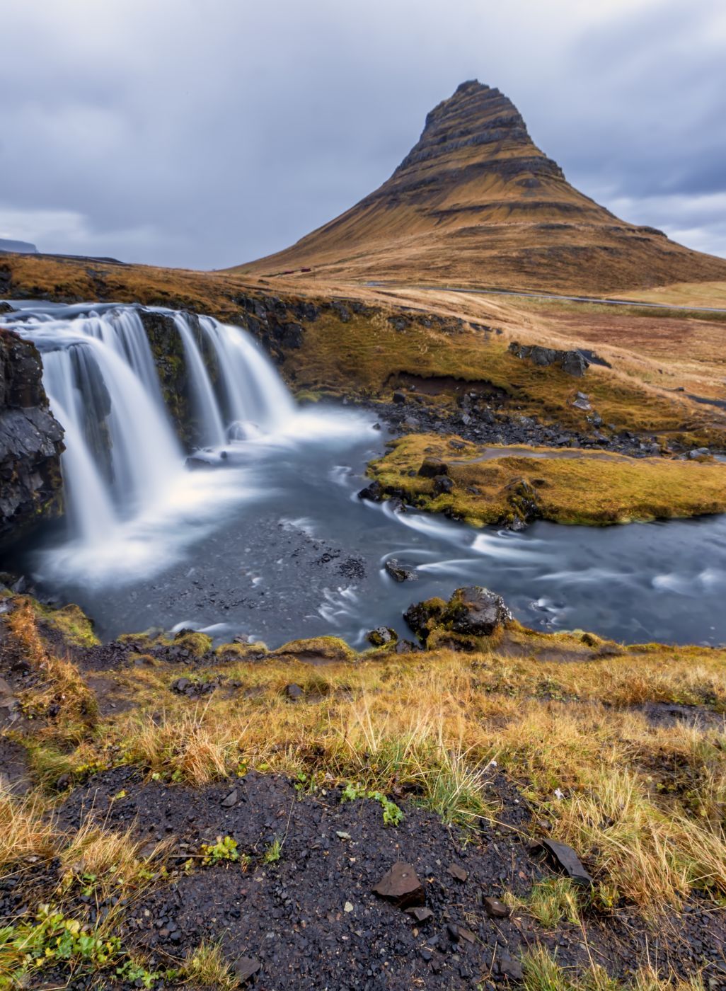 Kirkjufell Waterfall with Kirkjufell, Iceland
