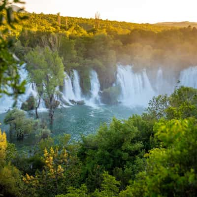 Kravica waterfall from top, Bosnia and Herzegovina