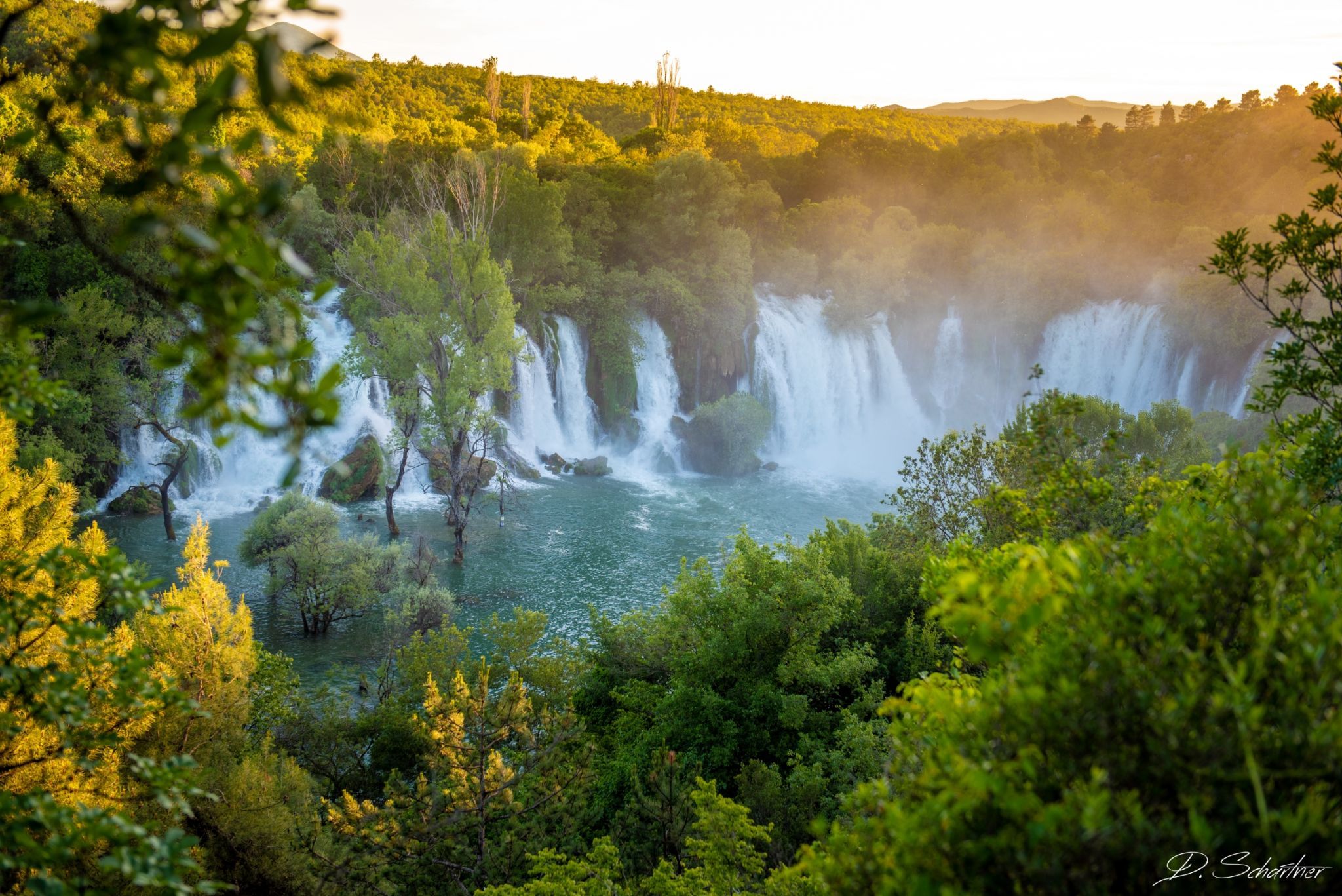 Kravica waterfall from top, Bosnia and Herzegovina