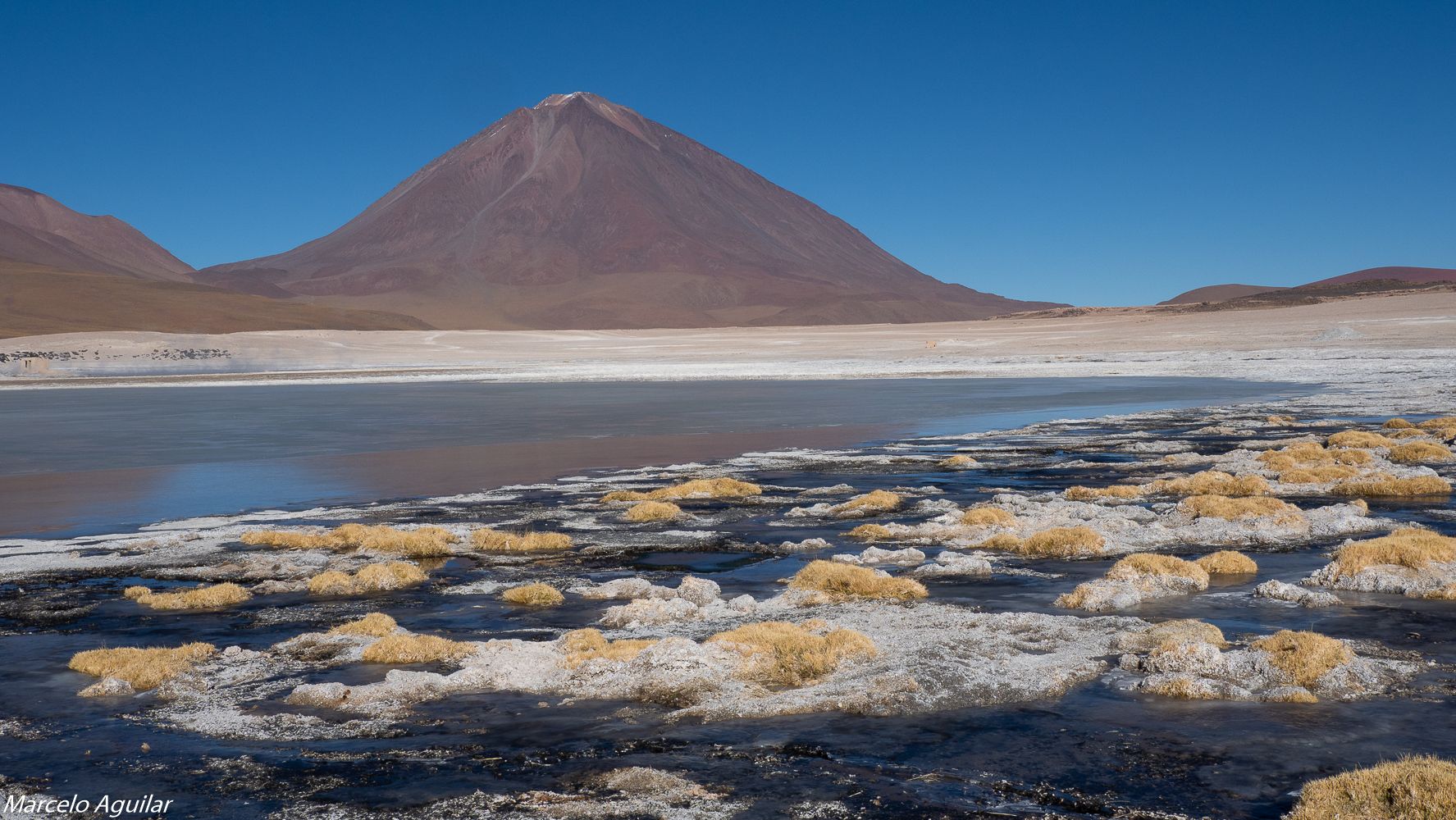 Laguna Blanaca and Licancabur volcano, Bolivia
