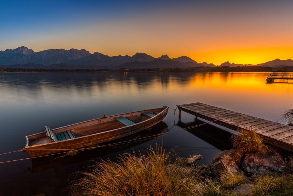 Wooden Walkways at Lake Hopfensee, Germany