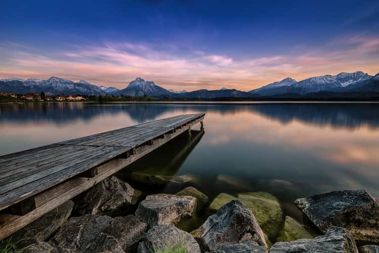 Wooden Walkways at Lake Hopfensee