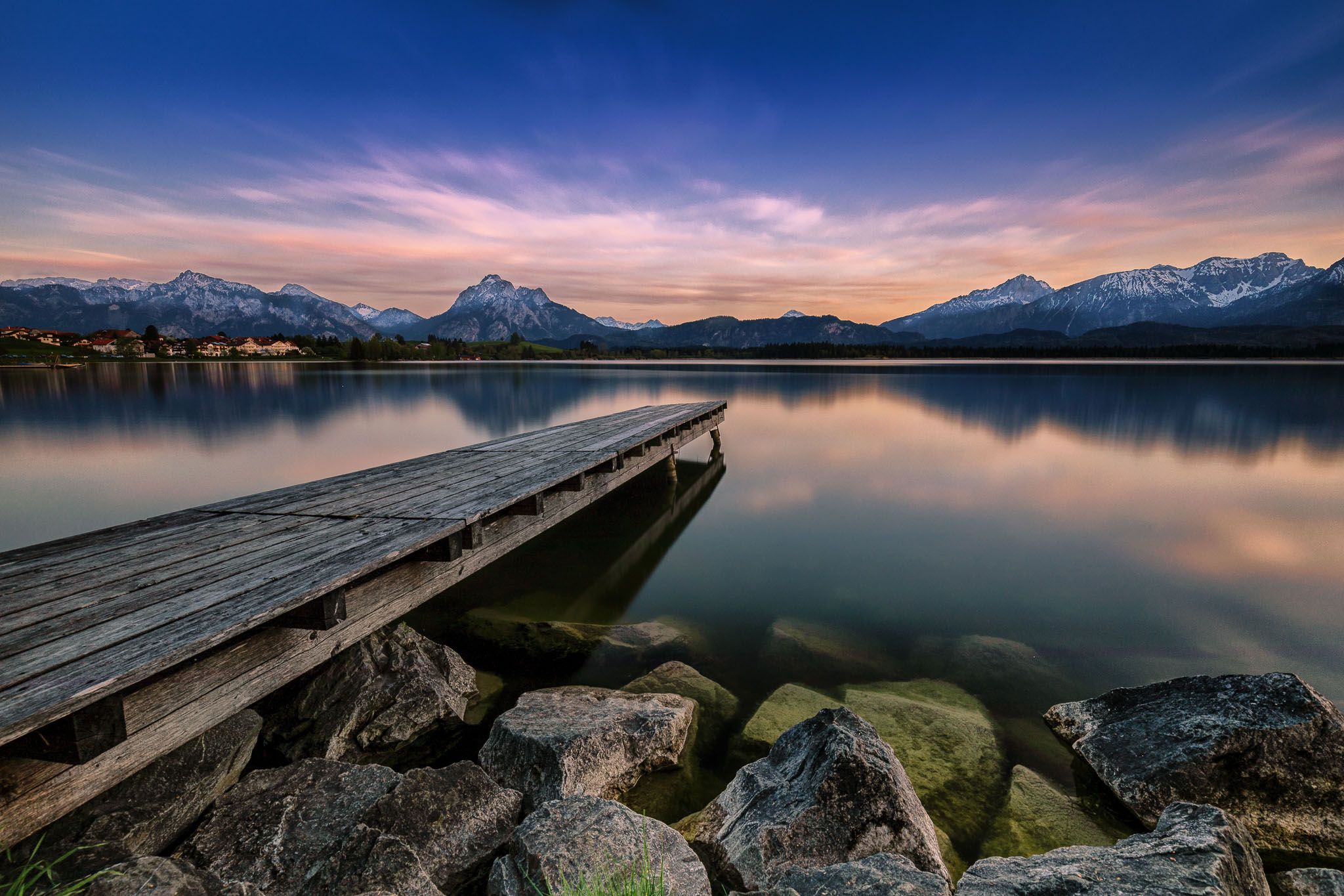 Wooden Walkways at Lake Hopfensee, Germany