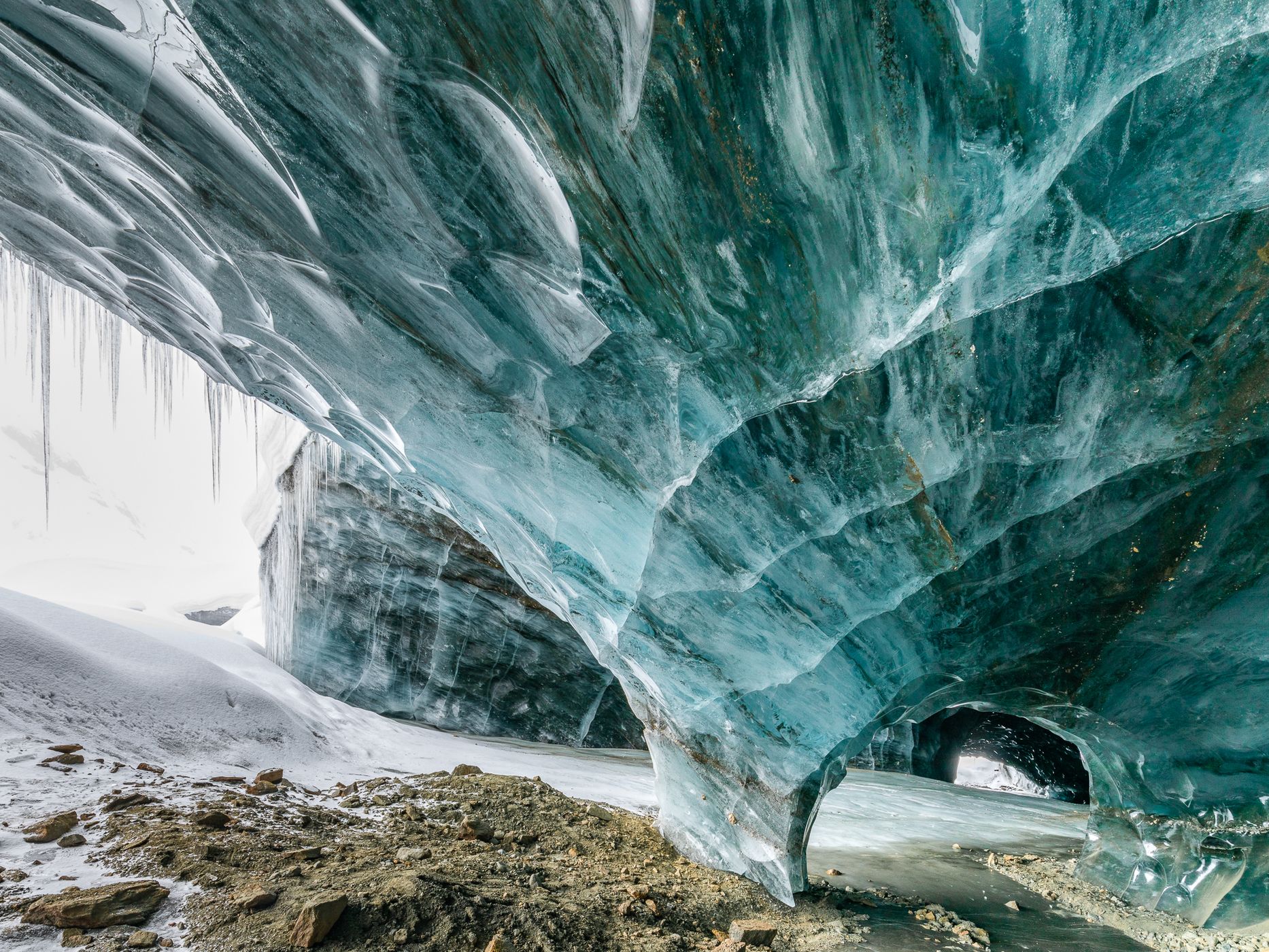 MacLaren Glacier ice cave, USA