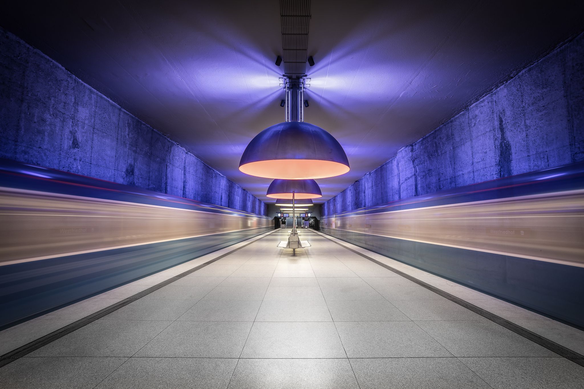 Metro station Westfriedhof, Munich, Germany