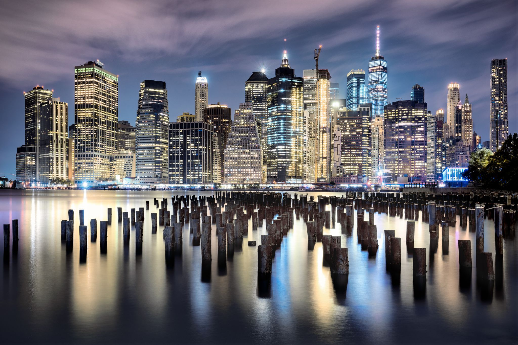 New York City Skyline from Pier 1, Brooklyn, USA