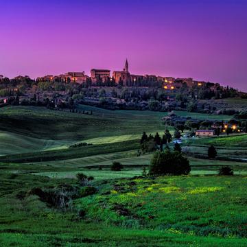 Pienza at twilight, Italy