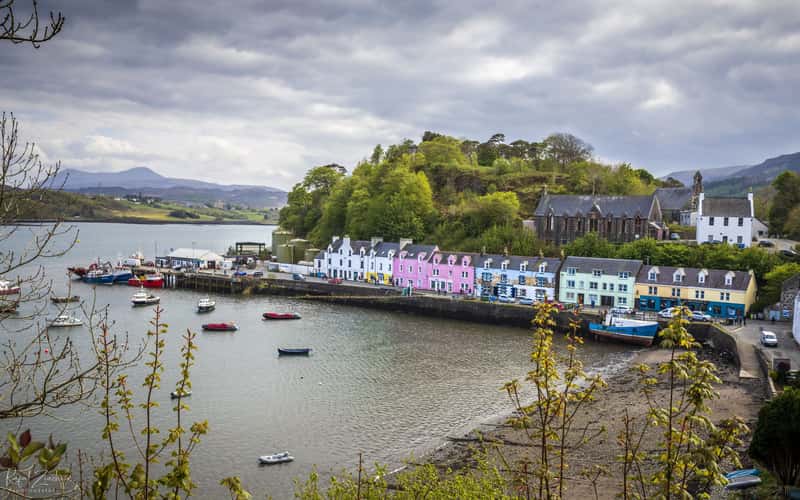 Colorful houses of Portree, Isle of Skye, Scotland