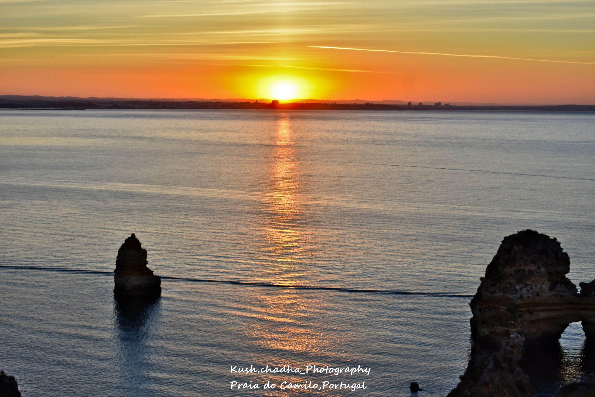 Praia do Camilo, Top view, Portugal