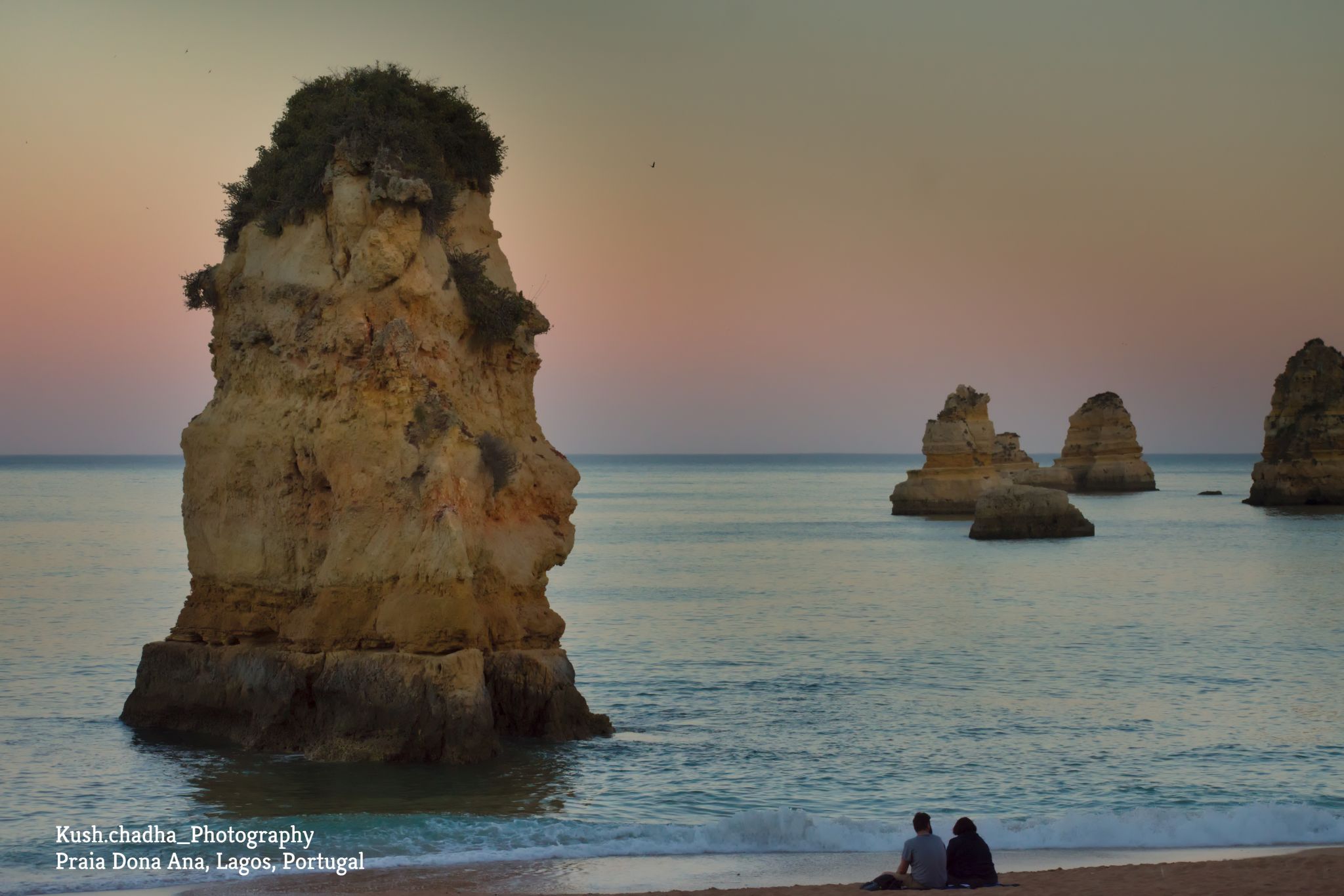 Praia dona Ana, front view, Portugal