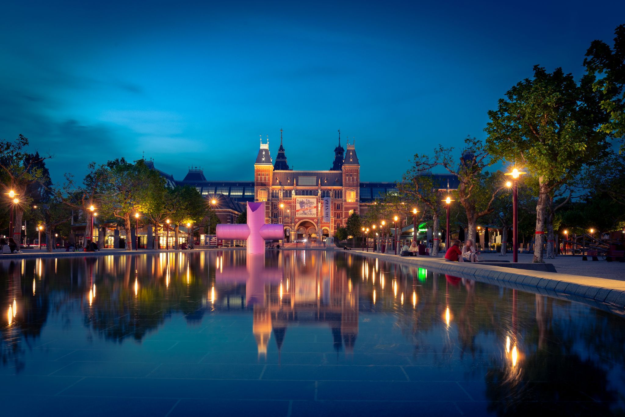 Rijksmuseum Reflecting Pool, Amsterdam, Netherlands