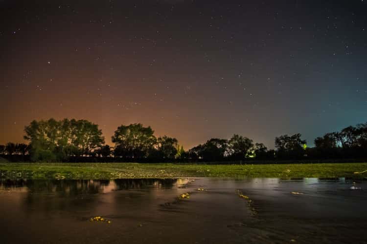 river by night close to Radauti