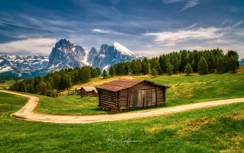 Seiser Alm, cabin panoramic