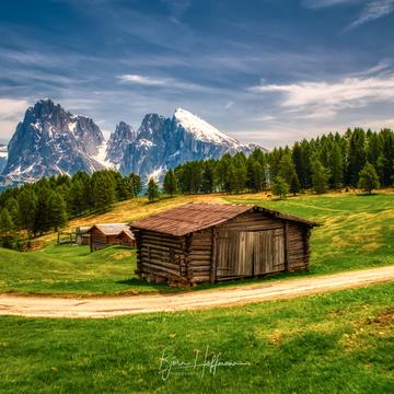 Seiser Alm, cabin panoramic, Italy
