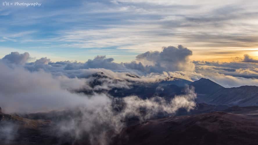 Sunrise at Haleakala National Park, Maui, Hawaii