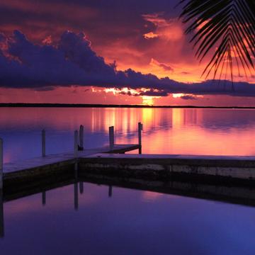 Sunset dock, USA