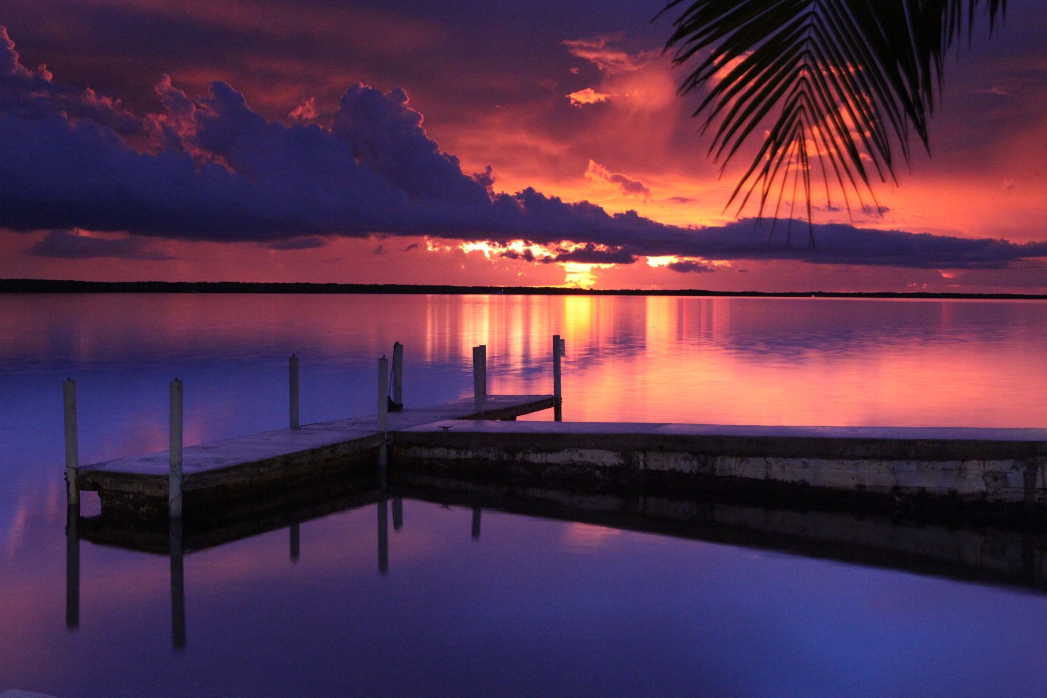 Sunset dock, USA