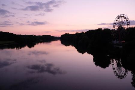 Sunset on Cher river