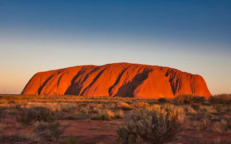 Uluru at sunset