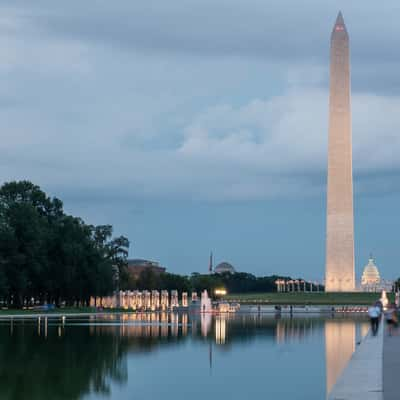 View from Lincoln Memorial in direction Washington monument, USA