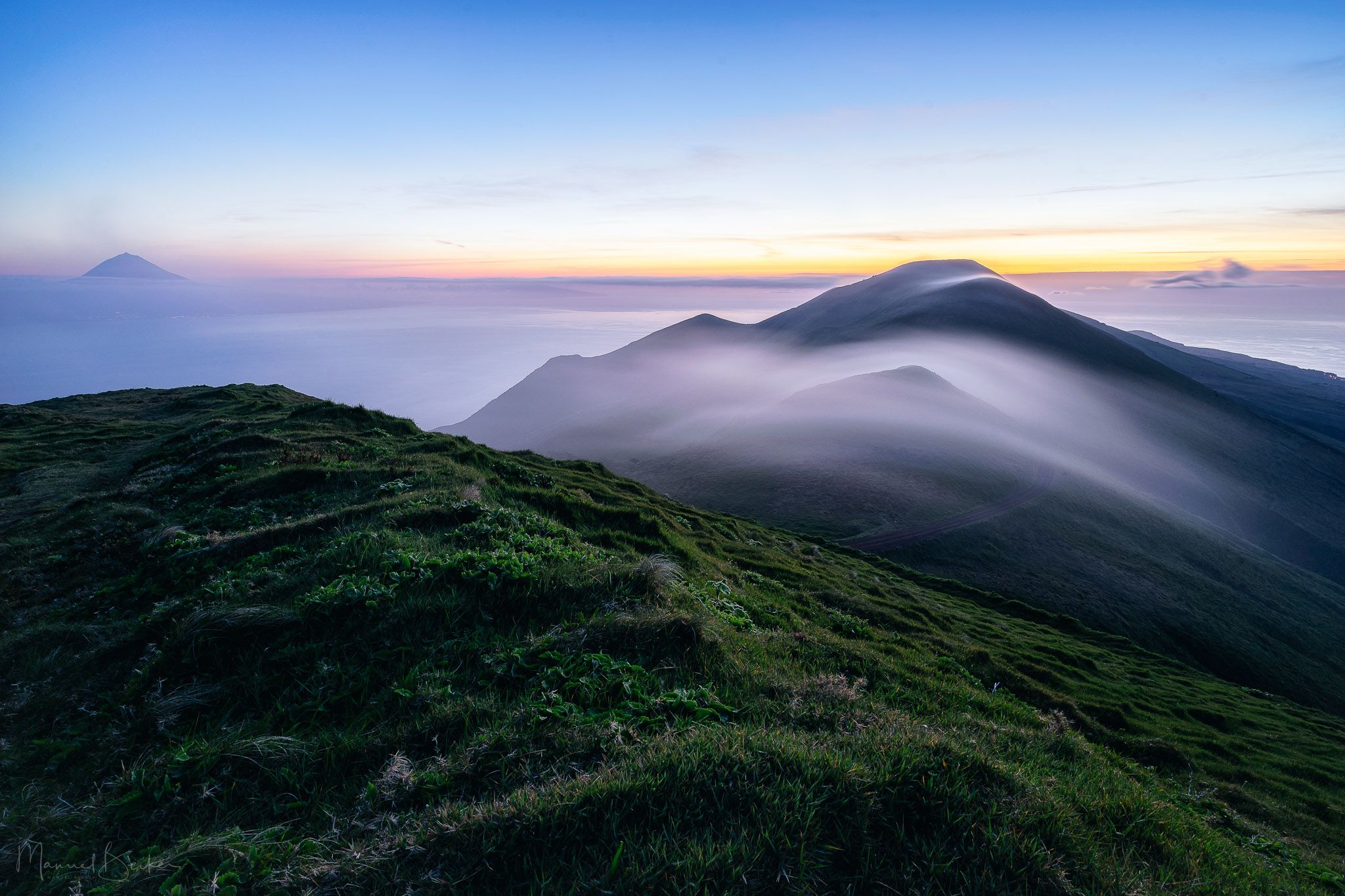 View from the highest mountain of Sao Jorge, Azores, Portugal