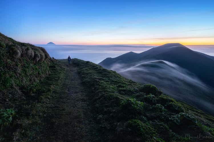 View from the highest mountain of Sao Jorge, Azores