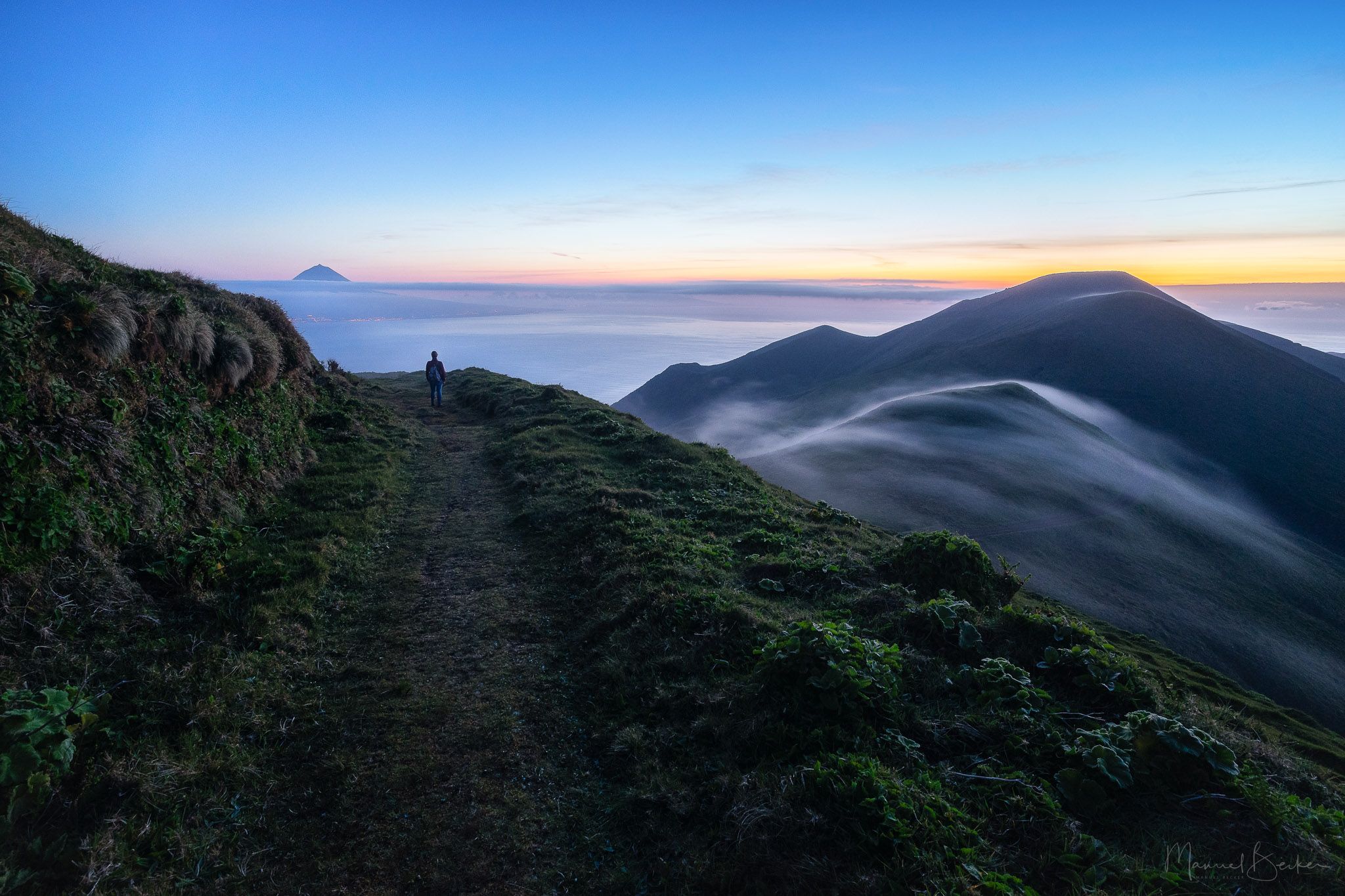 View from the highest mountain of Sao Jorge, Azores, Portugal