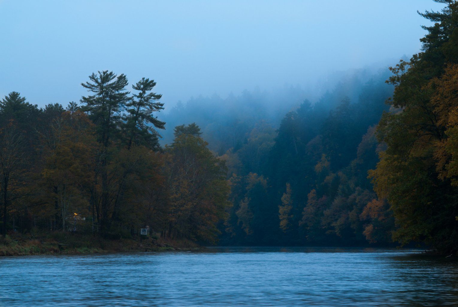 View Up-River from Cooksburg, USA