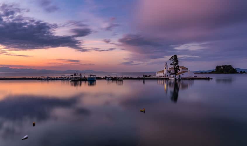 Vlacherna church from another perspective, Corfu island