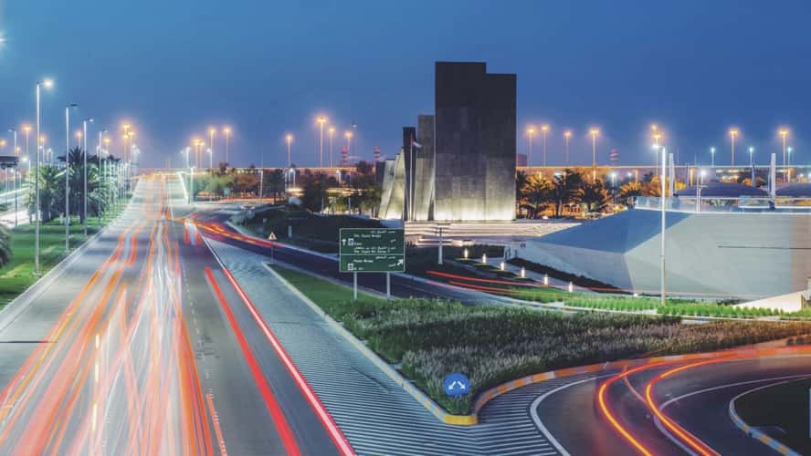 View from the Pedestrian Bridge, Abu Dhabi