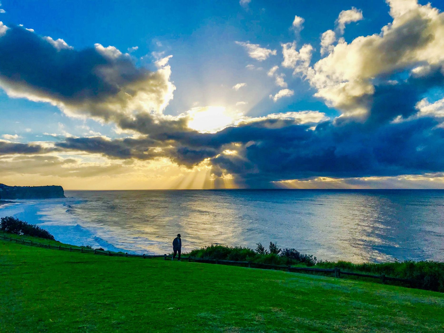 Warriewood looking back to Mona Vale Sunrise Sydney, Australia