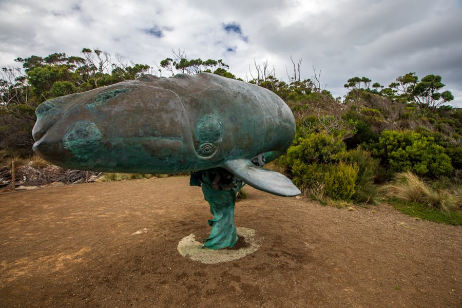 Whale Lookout monument Recherche Bay, Tasmania, Australia