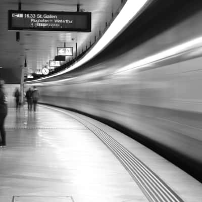 Platform of Zurich Main Station, Switzerland