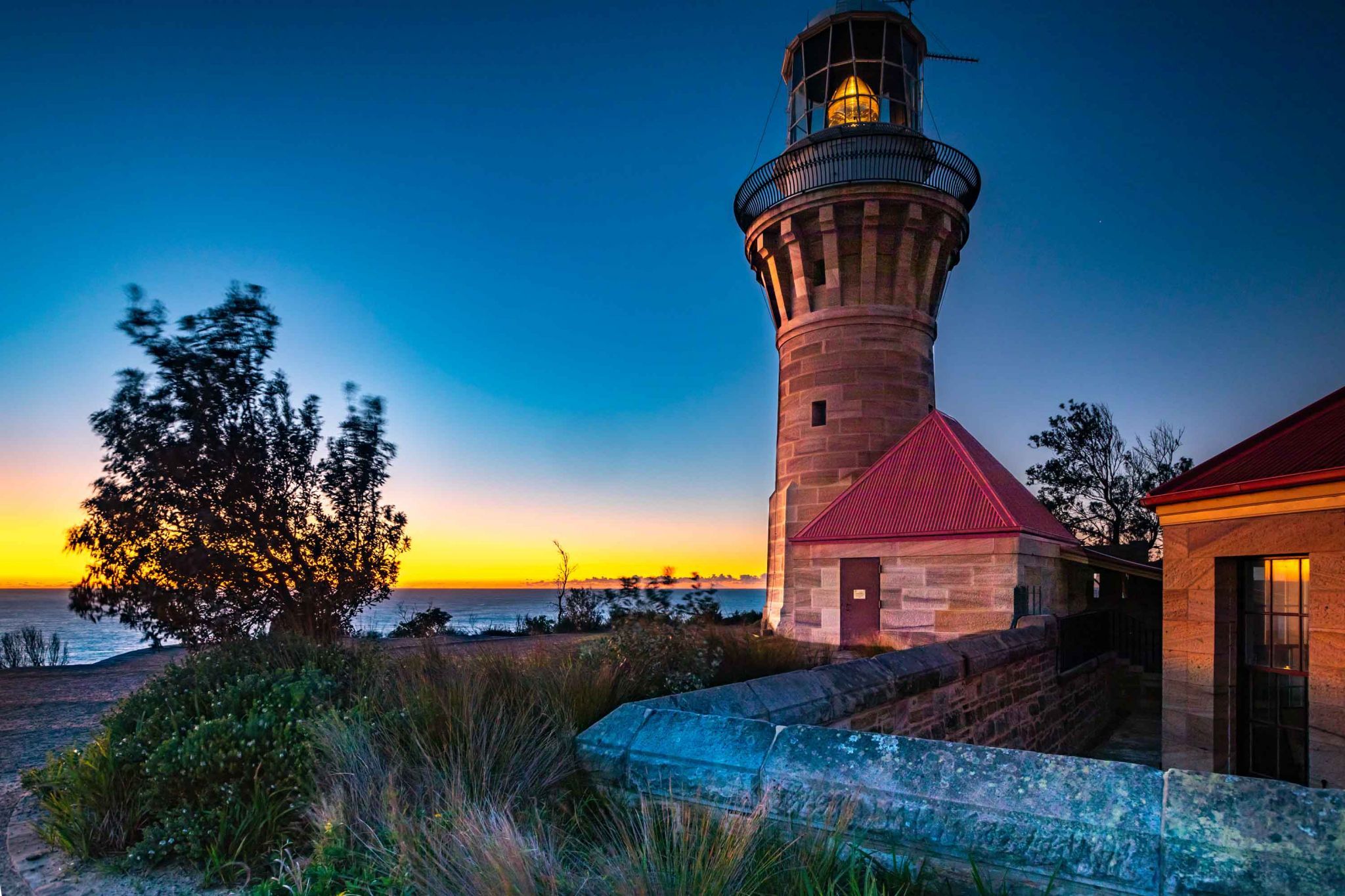 Barrenjoey Lighthouse sunrise Palm Beach Sydney, Australia