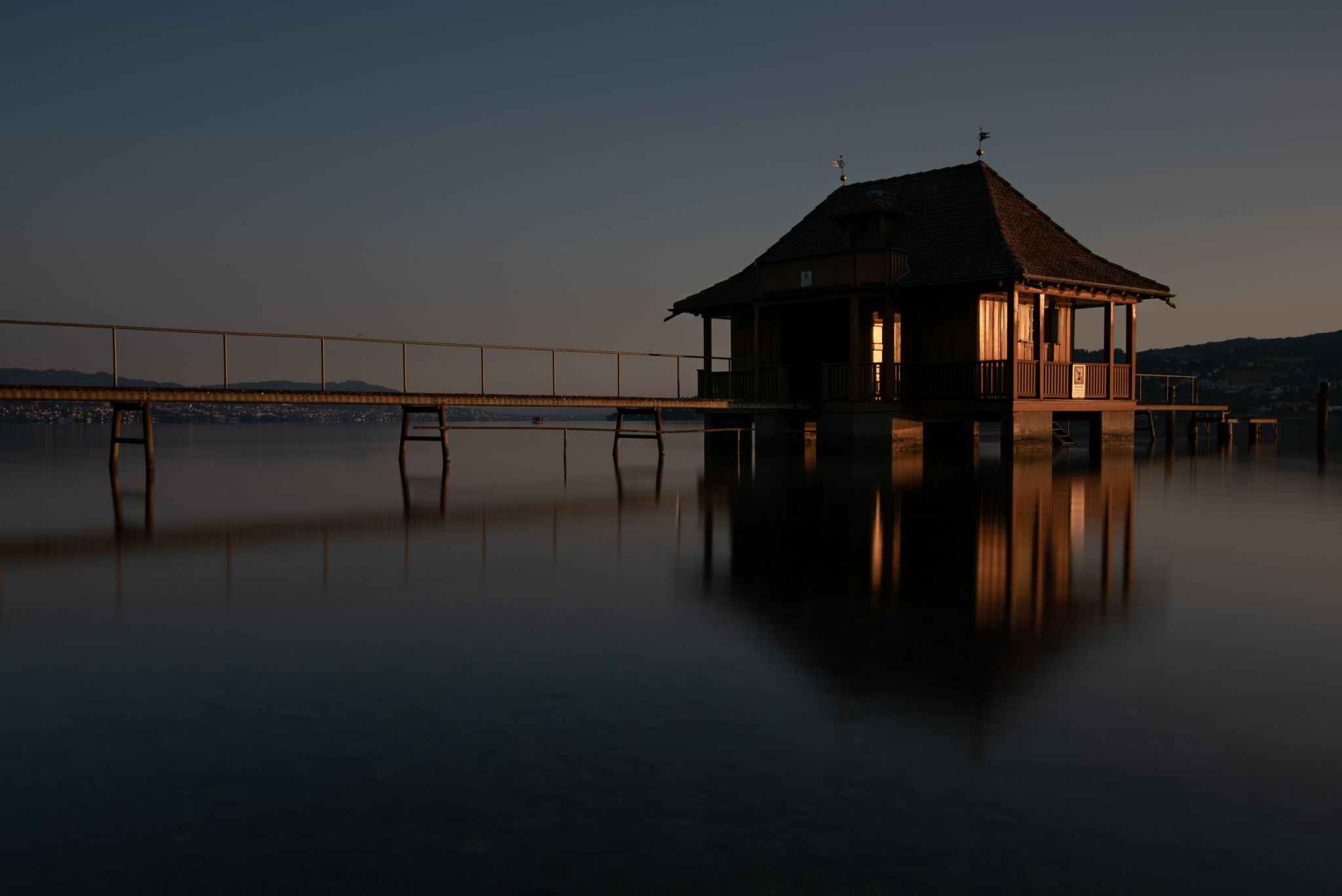 Bathhouse lake Zurich, Switzerland