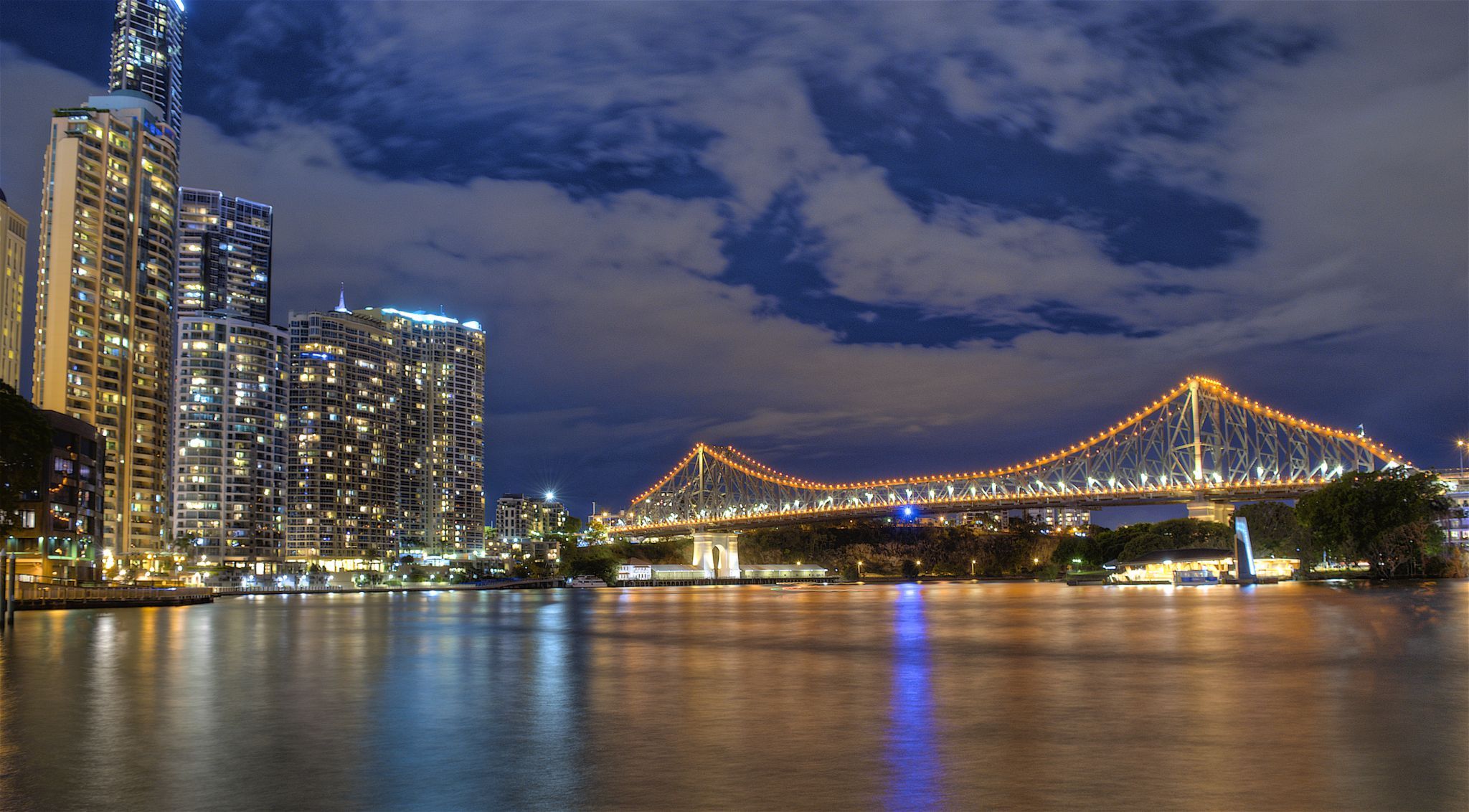 Brisbane Boardwalk outside Customs House, Australia