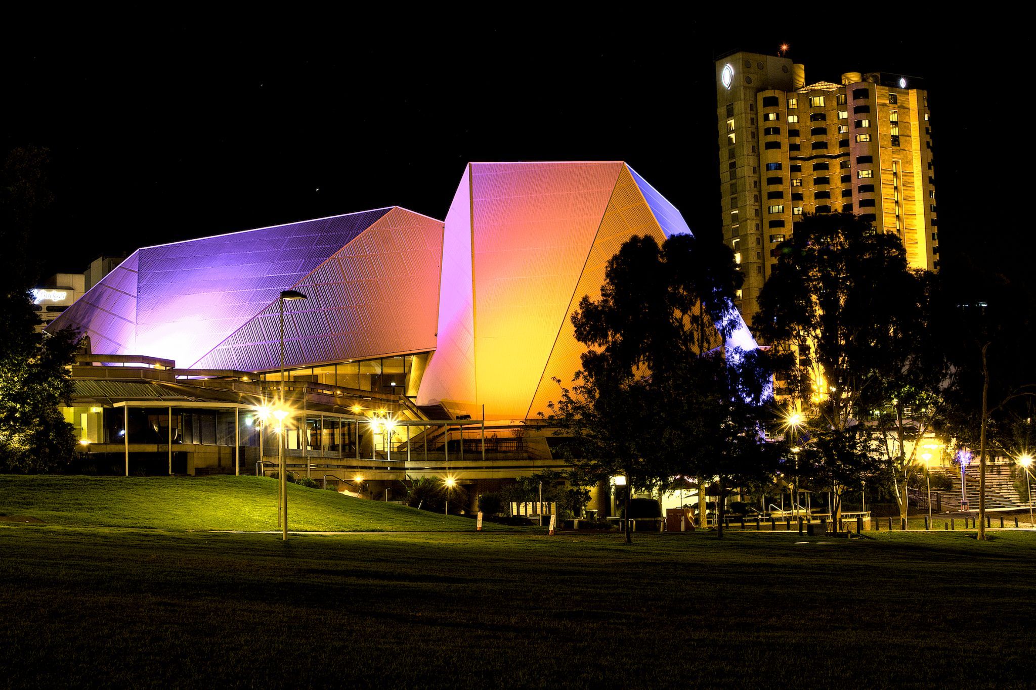 Elder Park facing Festival Theatre, Australia