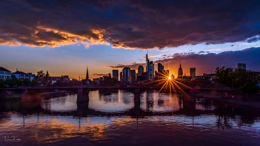 View from the Flößerbrücke, Frankfurt am Main