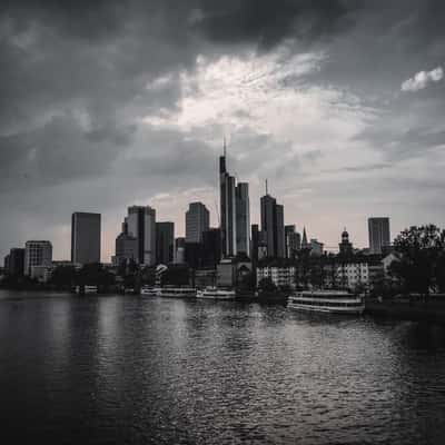 Frankfurt Skyline from Untermainbrücke, Germany