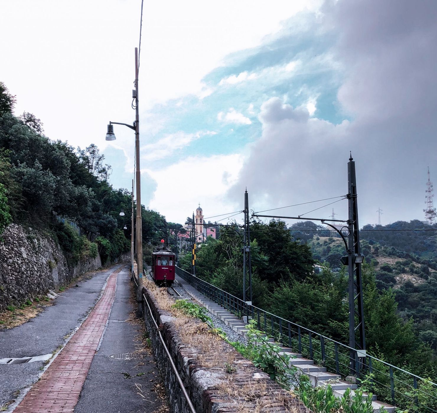 Funiculars in Genova, Italy