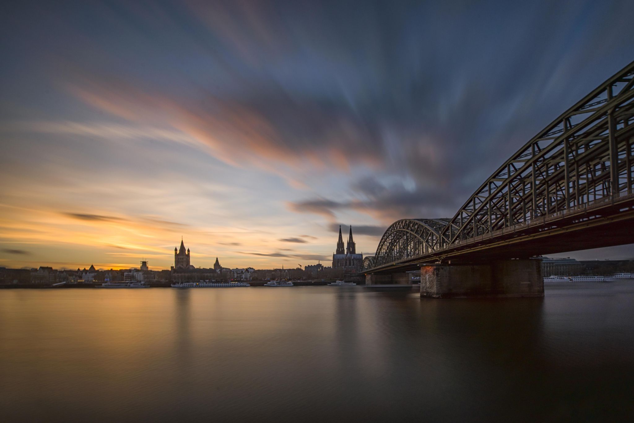 Hohenzollern Bridge with Cologne Cathedral, Cologne, Germany
