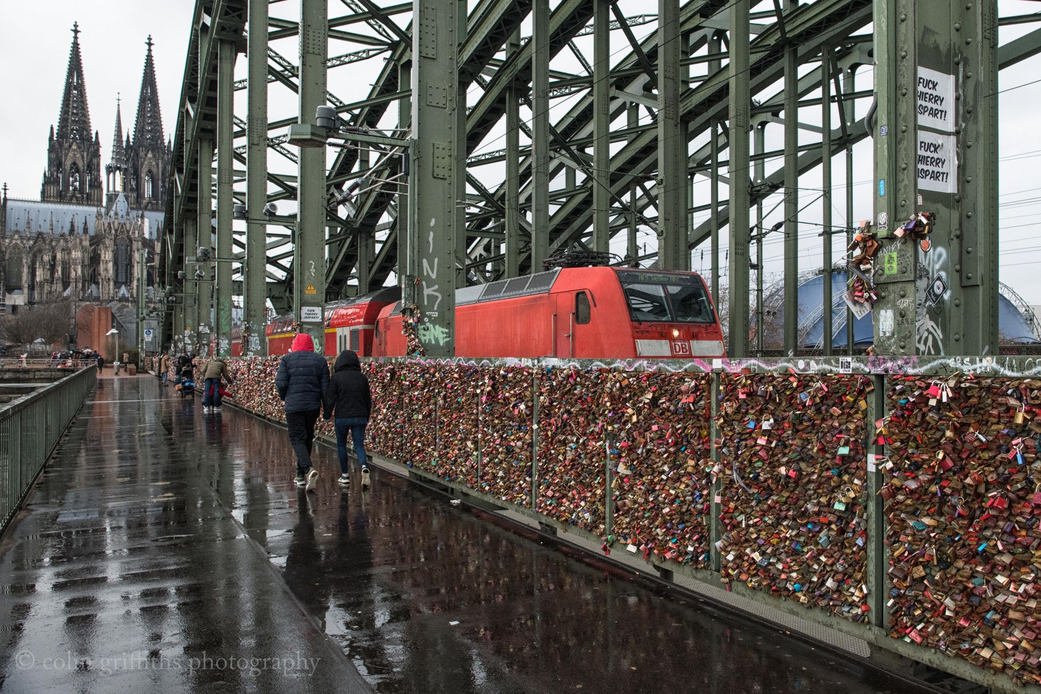 Hohenzollern Bridge, Cologne, south side, Germany