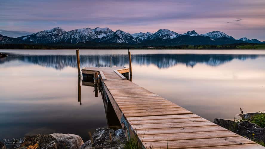 Wooden Walkways at Lake Hopfensee