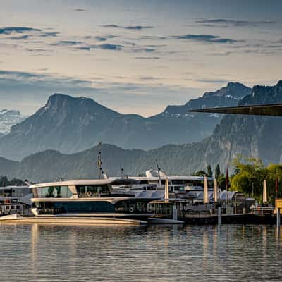 Lucerne Jetty and Concert Hall, Switzerland