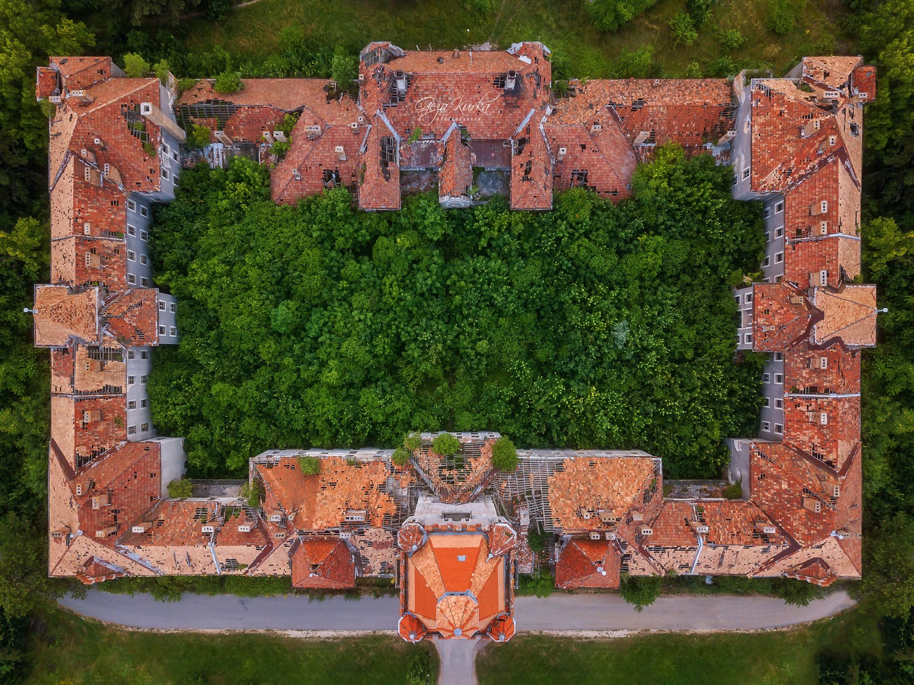 Old abandoned military area in Hajmasker, Hungary